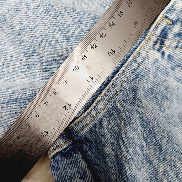 Vintage Light Blue Cotton High Rise Tapered Jeans 1813 - Picture 5 of 8